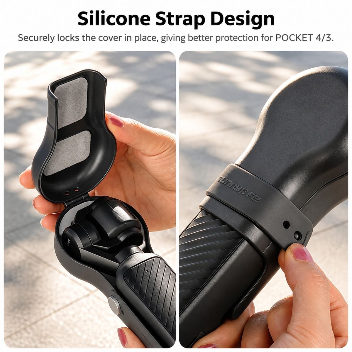 Sunnylife Bulb Gimbal Cover Compatible With DJI Osmo Pocket 4/3 Dark Grey - Image 5