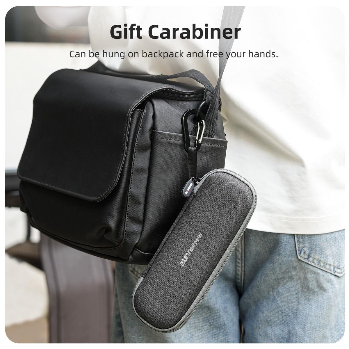 Sunnylife Combo Case Compatible With DJI Osmo Pocket 4/3 With Carabiner - Image 5