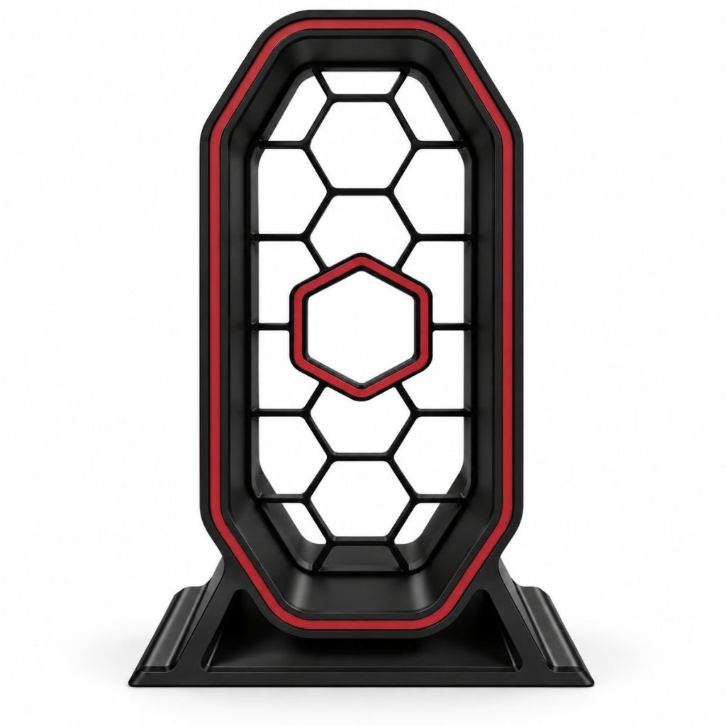Gaming Headphone Stand with Modern Hex Design