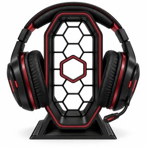 Gaming Headphone Stand with Modern Hex Design - Image 1