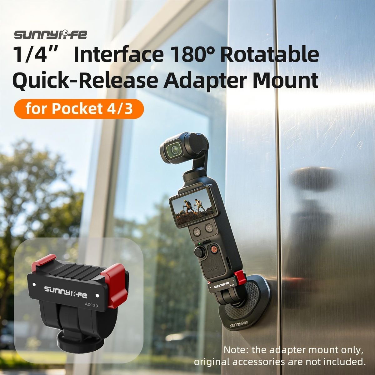 Sunnylife 1/4 Inch Adapter Mount - Compatible With DJI Osmo Pocket 4/3 - Image 9